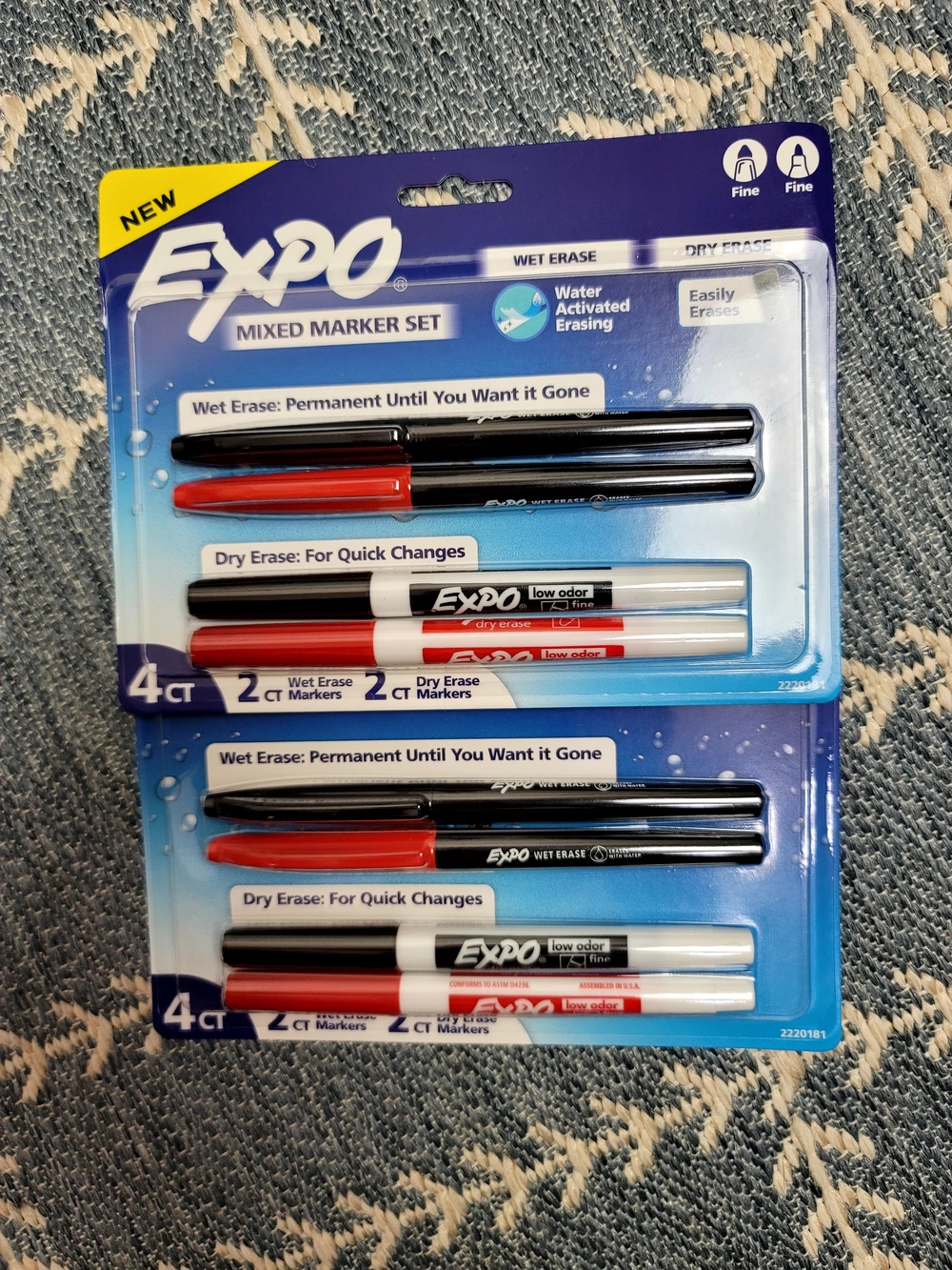 Expo Mixed Marker Set - Black, Red,